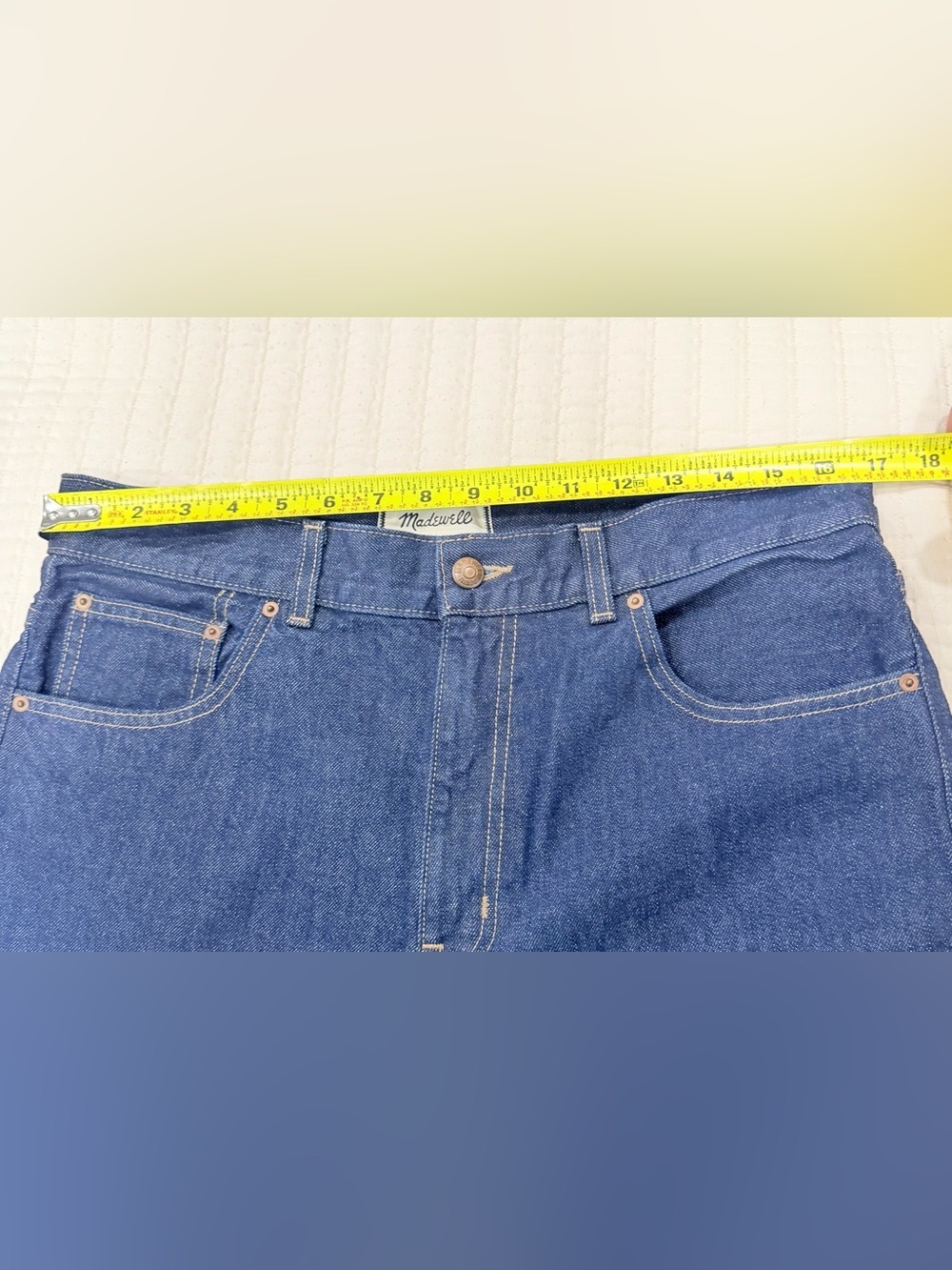 Madewell Dark Indigo High-Rise Wide-Leg Jeans - Picture 12 of 14